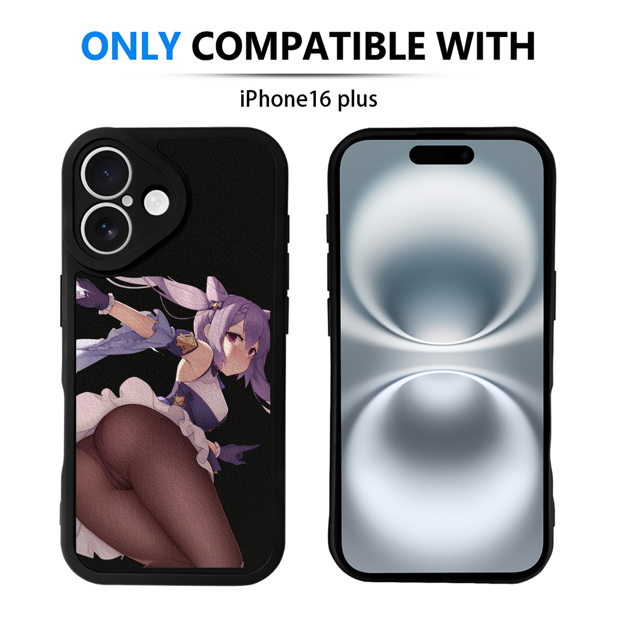 げんし神 刻晴 こくせい genshin Kokusei 【iPhone 16シリーズ対応】シリコンスマホケース（レザー調） 材質：シリコン